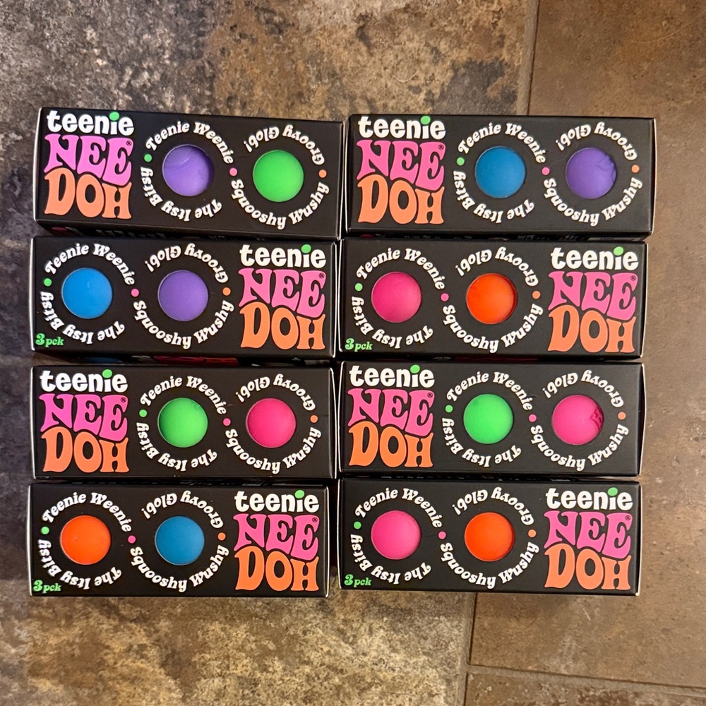 Teenie NeeDoh Colorful Stress Balls Packs - Assorted Neon Colors